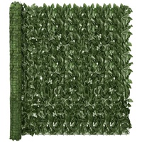 vidaXL Balkon-Sichtschutz mit Dunkelgrünen Blättern 600x150 cm