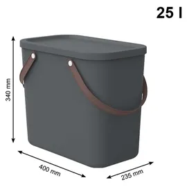 Rotho Aufbewahrungsbox Albula 40 x 24 x 34 cm 1-tlg. grau