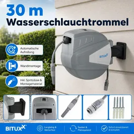 BITUXX Schlauchtrommel 30 m grau