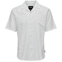 Only & Sons Kurzarmhemd »ONSCAIDEN SS SOLID RESORT LINEN NOOS«, weiß