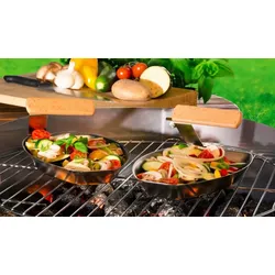 Home & Garden Grillpfännchen Grillpfanne Grillkorb FUEGO für Fisch Gemüse 25x16cm 201880419-HE