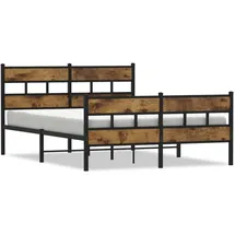 vidaXL Metallbett 140 x 200 cm Braun