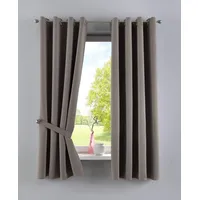Gardinenbox Vorhänge Blickdicht »Newyork« Taupe HxB 160x140 cm 2er-Pack Thermo-Gardinen Verdunkelungsvorhang Blackout Ösen schalldämmend ÖKOTEX UV-Schutz Raffhalter, 201920600-2