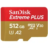 SanDisk Elite Extreme® PLUS UHS-I, Micro-SDXC Speicherkarte, 512 GB, 200 MB/s