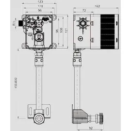 Sanit Eisenberg Urinal-Rohbaukasten Kartuschenventiltechnik