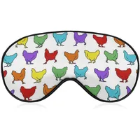 Superglatte, weiche Augenmaske für Männer, Frauen und Kinder, Schlafmaske mit Hühner- und Hühnermotiv, für Nachtschlaf, Reisen, Yoga, maschinenwaschbar, BlockLight