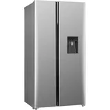 Respekta Side by Side Kühlschrank Gefrierkombi Wasserspender Inox Look 178 cm Respekta