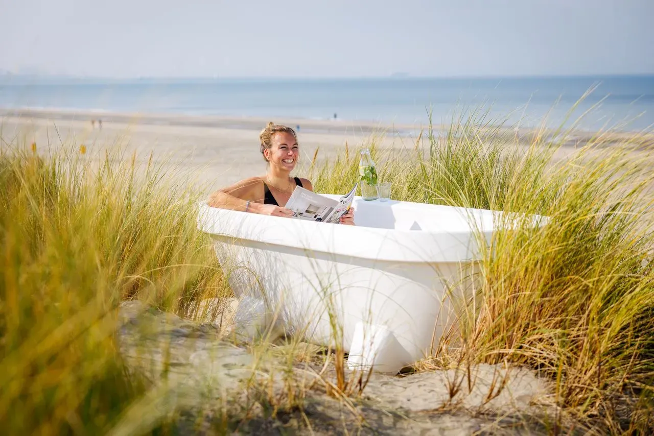 Riho Gartentub freistehende Gartenbadewanne - weiß matt
