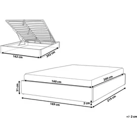 Beliani Bett, Dinan 160 x 200 cm)