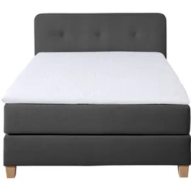 Home Affaire »Fargo« inkl. Topper, in 3 Matratzenarten, in Samt- oder Strukturstoff grau