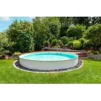 Steinbach Styria rund 400 x 120 cm Sandfarbene Poolfolie