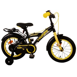 Volare Kinderfahrrad Thombike 14 Zoll Kinderrad in Schwarz Gelb