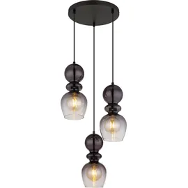 GLOBO Rund 3-flg. E27 schwarz matt