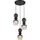 GLOBO Rund 3-flg. E27 schwarz matt