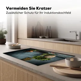 onlywow Herdabdeckplatte 85x52 cm Grau/Petrol