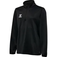 Hummel Uni_Kids Hmlessential Half-Zip Kids Hooded Sweatshirt, Schwarz, 128