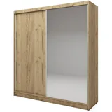 masseno Schwebetürenschrank PATRIZIA 200 x 216 x 61 cm Braun