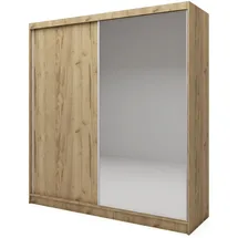 masseno Schwebetürenschrank PATRIZIA 200 x 216 x 61 cm Braun