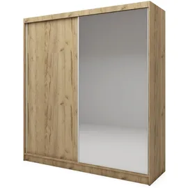 masseno Schwebetürenschrank PATRIZIA 200 x 216 x 61 cm Braun