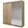 masseno Schwebetürenschrank PATRIZIA 200 x 216 x 61 cm Braun