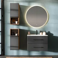 Planetmöbel Badmöbel Set LUX 70 cm mit Keramikwaschbecken und