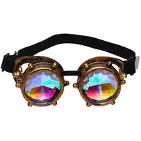 Boland 54558 - Partybrille Spacepunk, mit dehnbarem Gummiband, Unisex, Brille, Schweißerbrille, Steampunk, Timepunk, Accessoire, Kostüm, Karneval, Mottoparty, Halloween