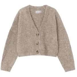 NAME IT Holly Boxy Short Strickjacke Pure Cashmere 13-14 Jahre
