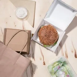 Gastronoble Fiesta Kompostierbare Kraft-Hamburger-Boxen Klein (200 Stück)