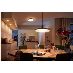 Philips Hue 8719514341197 LED Deckenleuchte Cher + Hue Switch 1x39w | 3000lm | 2200-6500K - dimmbar, Bluetooth, White Ambiance, schwarz