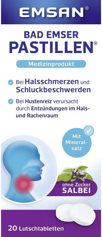 EMSAN Bad Emser Pastillen® ohne Zucker mit Salbei