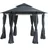 Beliani Gazebo 3,5  x 3,5 m graphitgrau
