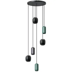 Lucande - Narion 6 Cluster Pendelleuchte Schwarz