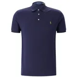 Ralph Lauren Polo Ralph Lauren für Herren. 710713130006 Maßgeschneidertes Slim Fit Poloshirt aus weicher navyfarbener Baumwolle (L), Lässig, Kurzarm, Mar