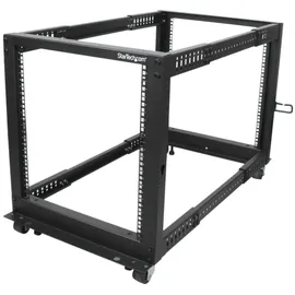 Startech StarTech.com 12HE 4 Pfosten Open Frame Server Rack / Schrank tiefenverstellbar mit Rollen