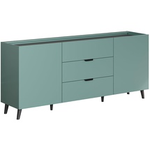 trendteam Sideboard Melton WO:Ko.+Fr.Dusk Blue Melamin,Abs.OB+RW Anthrazit,Sideboard - blau