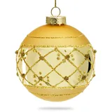SIKORA Highlights 4er Set Christbaumkugeln aus Glas Gold Weihnachtskugel Christbaumschmuck, Farbe | Modell:Modell Wien Gold, Höhe in cm:8 cm