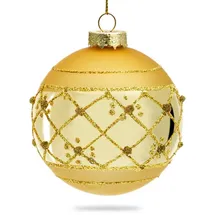 SIKORA Highlights 4er Set Christbaumkugeln aus Glas Gold Weihnachtskugel Christbaumschmuck, Farbe | Modell:Modell Wien Gold, Höhe in cm:8 cm