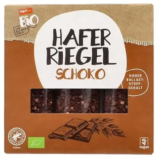 tegut... Bio zum kleinen Preis Haferriegel Schoko, 105 g