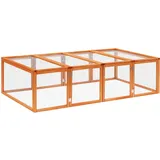 PawHut Hasenstall mit Freilaufgehege 91,5 x 54,8 x 76 cm