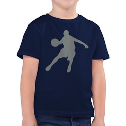 Shirtracer T-Shirt Basketballspieler – Kinder Sport Kleidung – Jungen Kinder T-Shirt basketball kleidung jungen – korbball – boys‘ t-shirts blau 140 (9/11 Jahre)