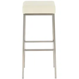 CLP Barhocker Montreal 37 x 80 x 37 cm Kunstleder Edelstahl Creme