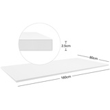 actiforce Tischplatte weiß rechteckig 160,0 x 80,0 x 2,5 cm