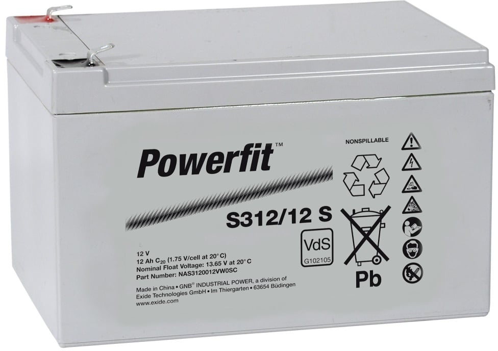 Exide Powerfit S312/12 S 12V 12Ah dryfit Blei-Akku AGM mit VdS