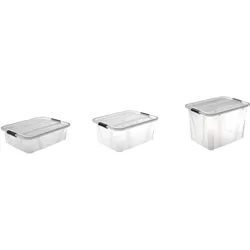 Logiplast Set Aufbewahrungsboxen 21 Ltr. + 32 Ltr. + 55 Ltr. (jew. 1 Stück)
