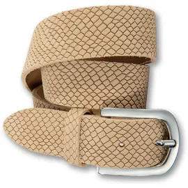 Silbergift Damengürtel Leder beige 105