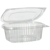 Starpak 50 Feinkost- und Salatschalen mit Klappdeckel, R-PET oval