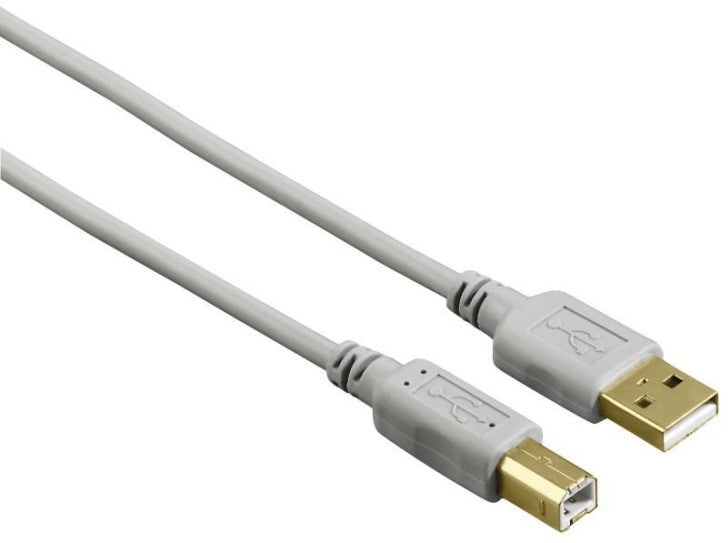 HAMA USB-Kabel 1,50 m (00200903) - USB 2.0, vergoldet für PC, Notebook & mehr