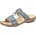 beige / blau