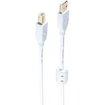 ShiverPeaks USB-A auf USB-B 1 m Weiß