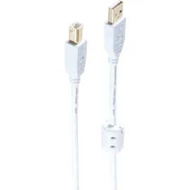 ShiverPeaks USB-A auf USB-B 1 m Weiß